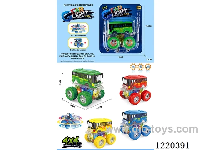 4WD inertia stunt car with light