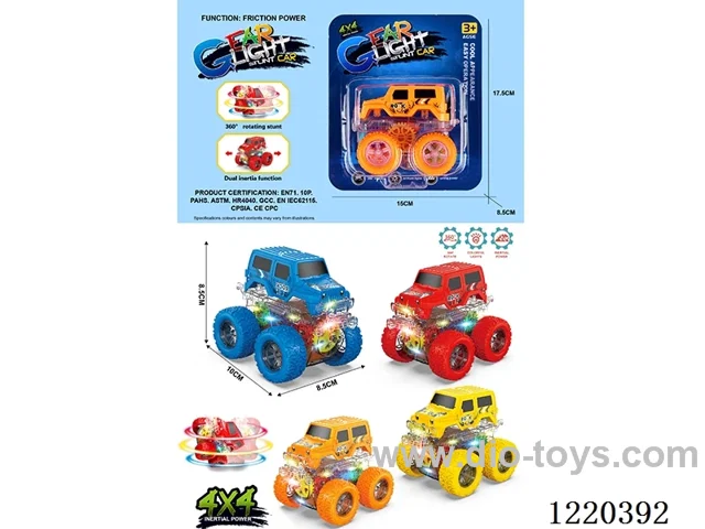 4WD inertia stunt car with light