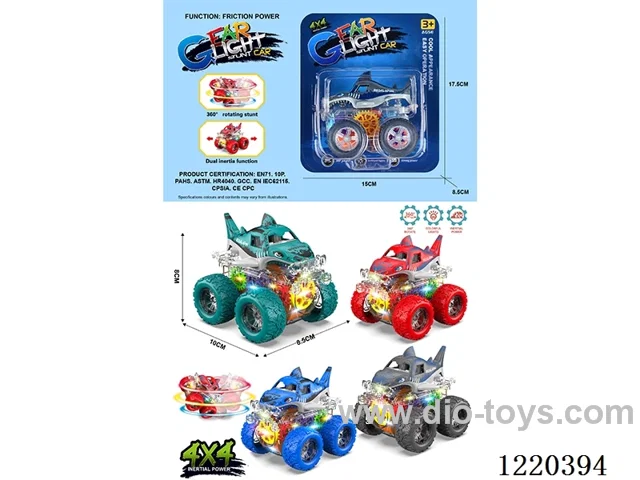 4WD inertia stunt car with light