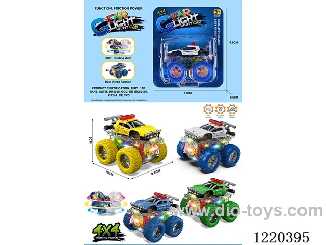 4WD inertia stunt car with light