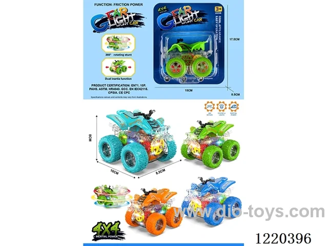 4WD inertia stunt car with light