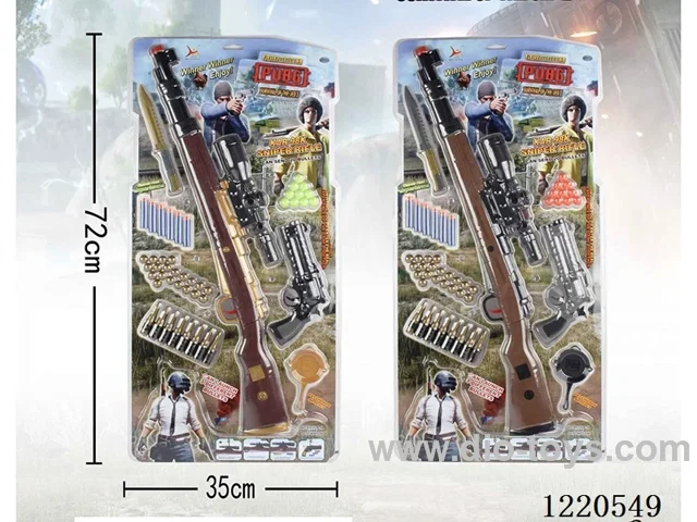 Battlefield Weapons Series (98K Sniper Rifle + Pistol + 3 Bullets + Pan + Pocket Knife)