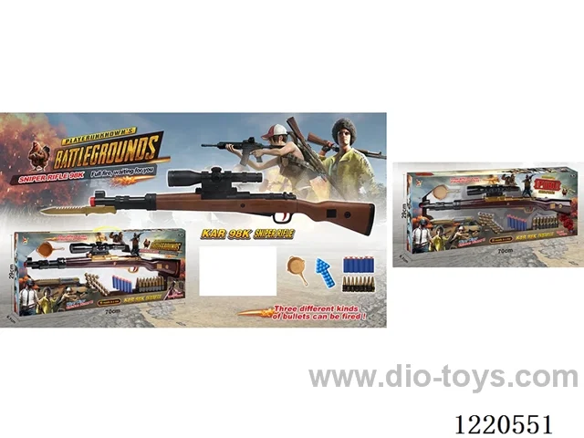 Battlefield Weapon Series (98K Sniper Rifle + 3 types of bullets + pan + knife)