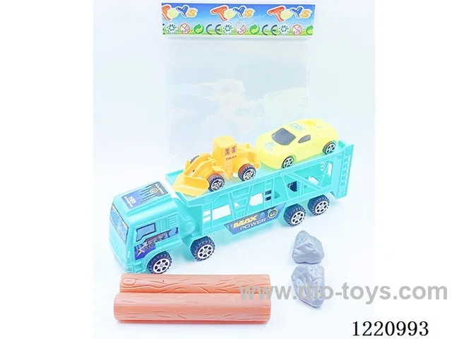 Inertia Tractor (Yellow/Blue) (with 2 free wheel cars)