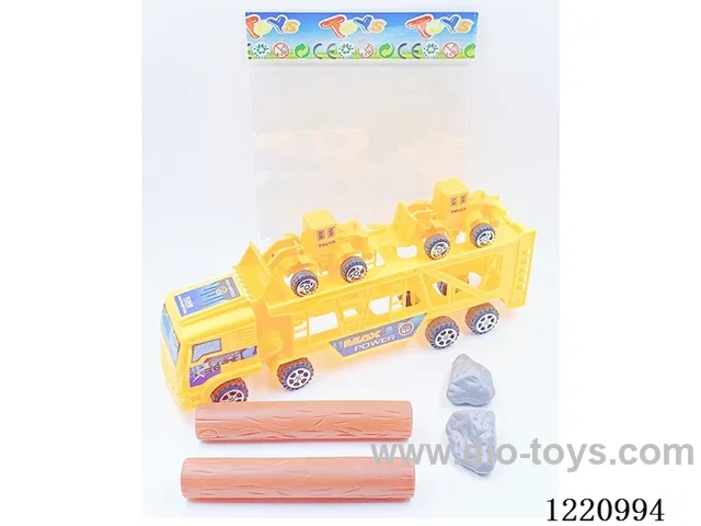 Inertia Tractor (Yellow/Blue) (with 2 free wheel cars)