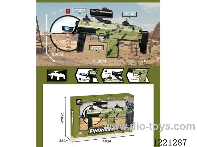 B/O gun with light/projection/sound/vibration(3*1.5V AA not included)