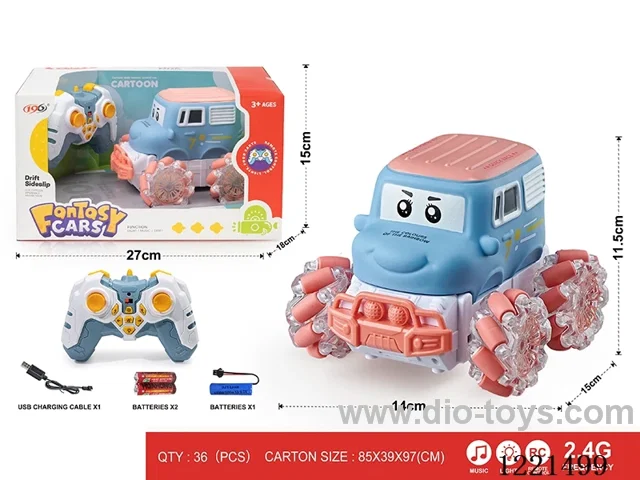 2.4G rc vinyl stunt car W L/M included battery