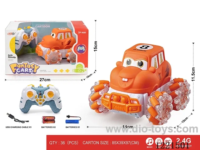 2.4G rc vinyl stunt car W L/M included battery