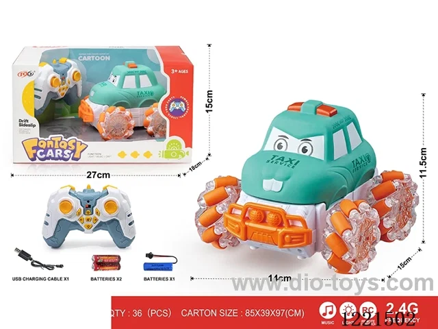 2.4G rc vinyl stunt car W L/M included battery