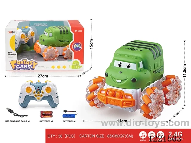 2.4G rc vinyl stunt car W L/M included battery