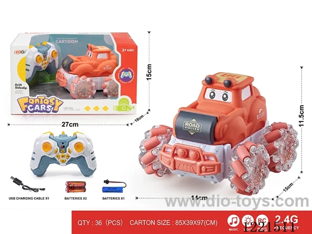 2.4G rc vinyl stunt car W L/M included battery