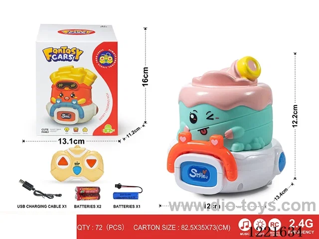 2.4G 3ch rc vinyl car W L/M included battery