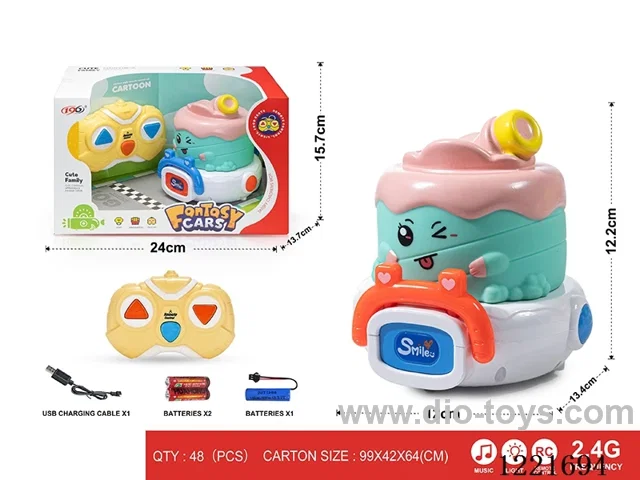 2.4G 3ch rc vinyl car W L/M included battery