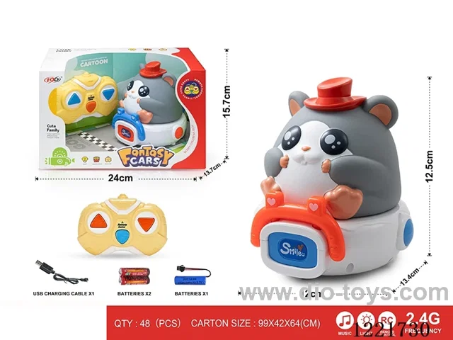 2.4G 3ch rc vinyl car W L/M included battery