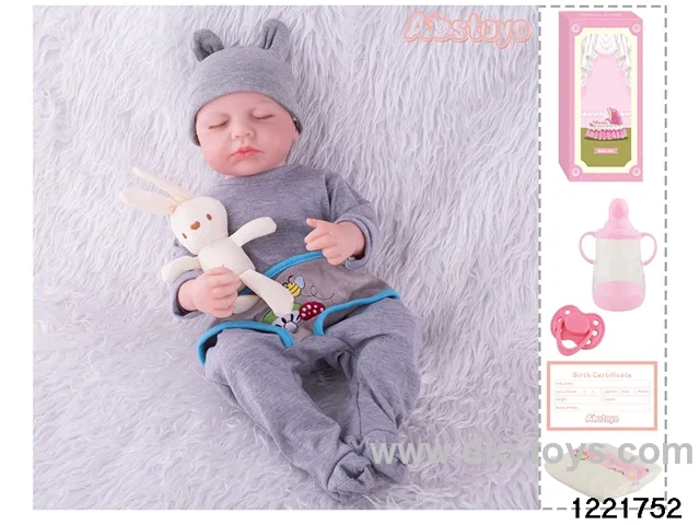 48CM reborn doll with a baby bottle, magnetic pacifier, urine_x000D_
cloth