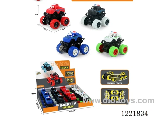Big wheel double inertia police car