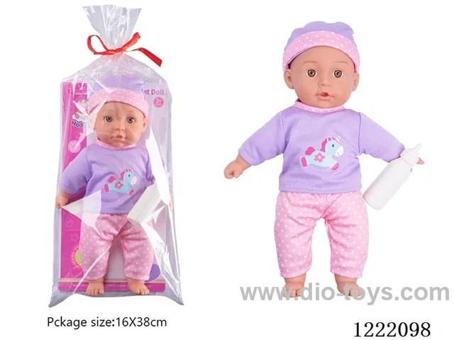 14 inch Cotton Body Doll with Bottle