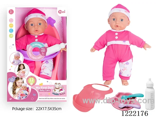 14 inch Cotton Body Doll Dining Chair Set with 12 IC（included 3*AG13）
