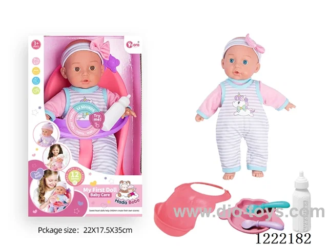14 inch Cotton Body Doll Dining Chair Set with 12 IC（included 3*AG13）