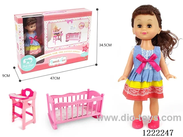 14 inch doll 2-in-1 (Crib + Chair)