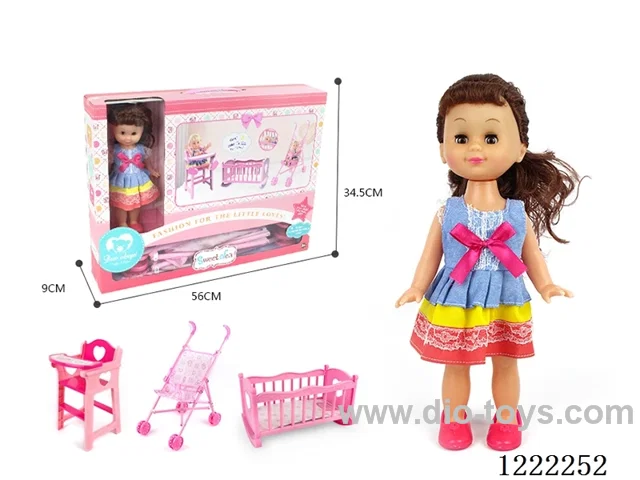 14 inch doll 3 in 1 (crib + chair + stroller)