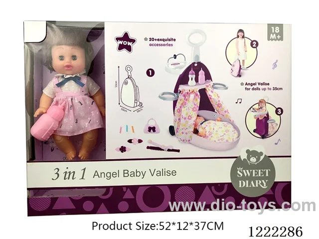 Doll Grooming Organizer with 12 IC +Drinking/ peeing included 3*AG13