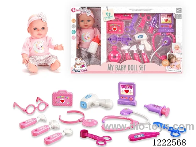 12 inch Vinyl Doll Medical Set W/4 IC (included 3*AG3)