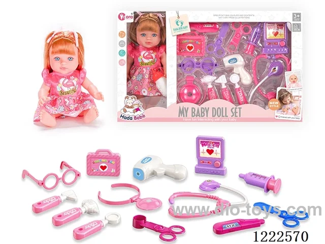 12 inch Vinyl Doll Medical Set W/4 IC (included 3*AG3)