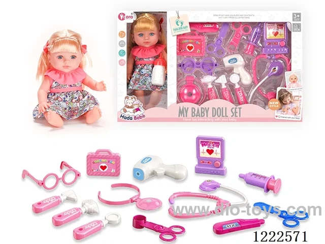 12 inch Vinyl Doll Medical Set W/4 IC (included 3*AG3)