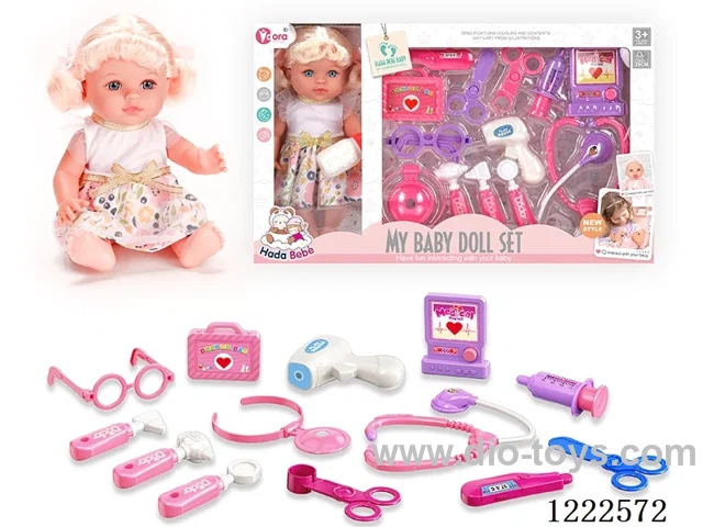 12 inch Vinyl Doll Medical Set W/4 IC (included 3*AG3)