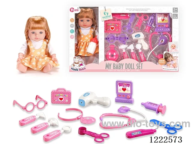 12 inch Vinyl Doll Medical Set W/4 IC (included 3*AG3)