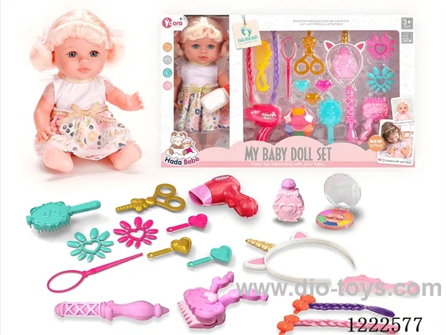 12 inch Vinyl Doll Jewelry Set W/4 IC (included 3*AG3)
