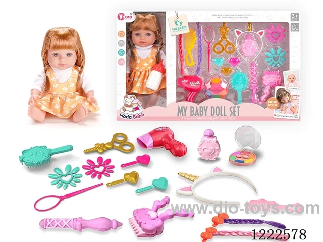 12 inch Vinyl Doll Jewelry Set W/4 IC (included 3*AG3)