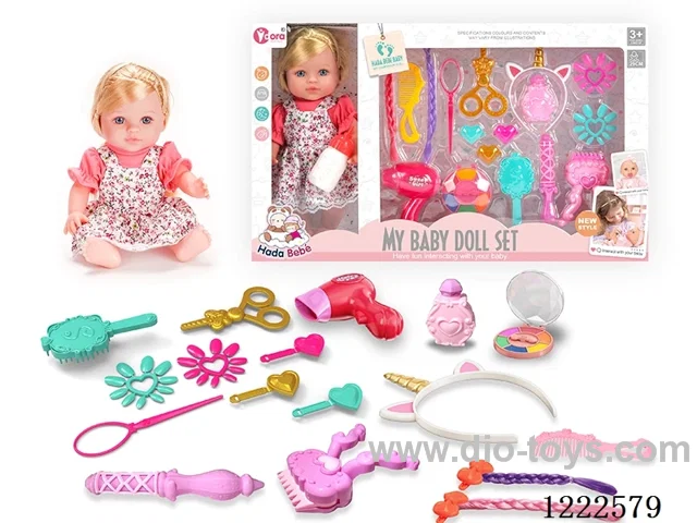 12 inch Vinyl Doll Jewelry Set W/4 IC (included 3*AG3)