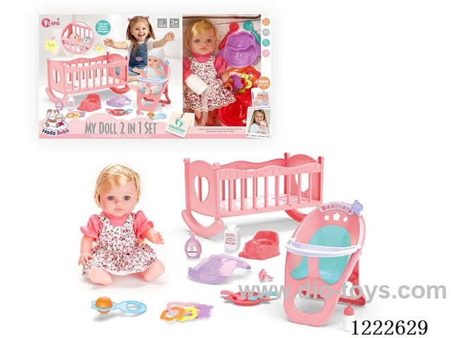 12 inch doll 2 in 1 set (bed+chair) W/4 IC (included 3*AG3)