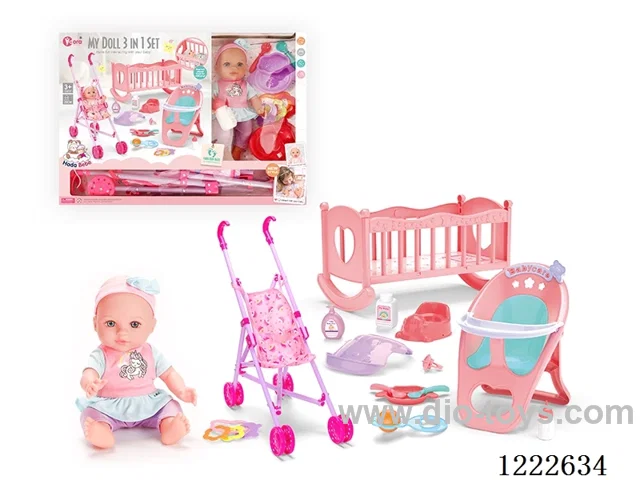 12 inch Vinyl Doll 3-in-1 Set W/4 IC (included 3*AG3)