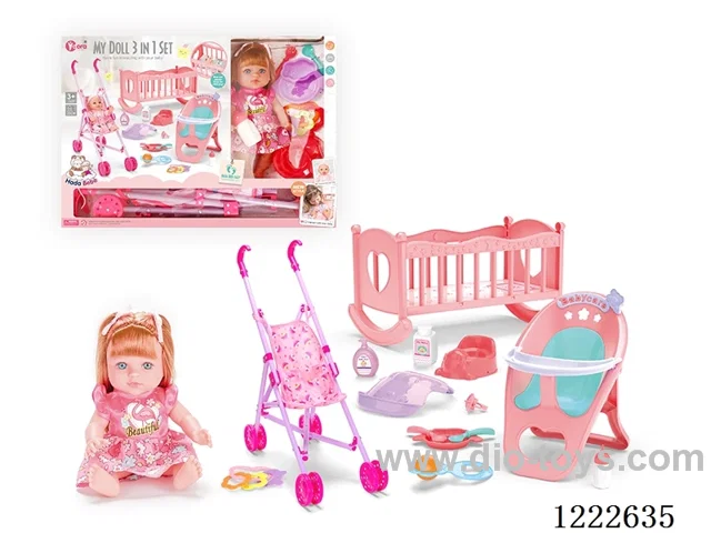 12 inch Vinyl Doll 3-in-1 Set W/4 IC (included 3*AG3)