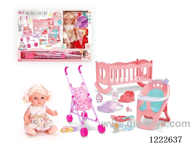12 inch Vinyl Doll 3-in-1 Set W/4 IC (included 3*AG3)