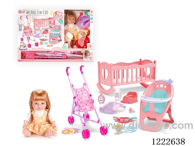 12 inch Vinyl Doll 3-in-1 Set W/4 IC (included 3*AG3)