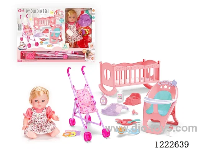 12 inch Vinyl Doll 3-in-1 Set W/4 IC (included 3*AG3)