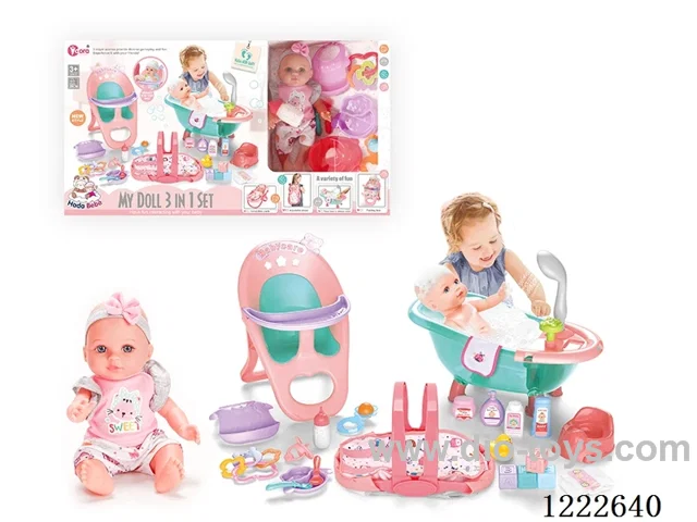 12 inch Vinyl Doll 3-in-1 Set W/4 IC (included 3*AG3)