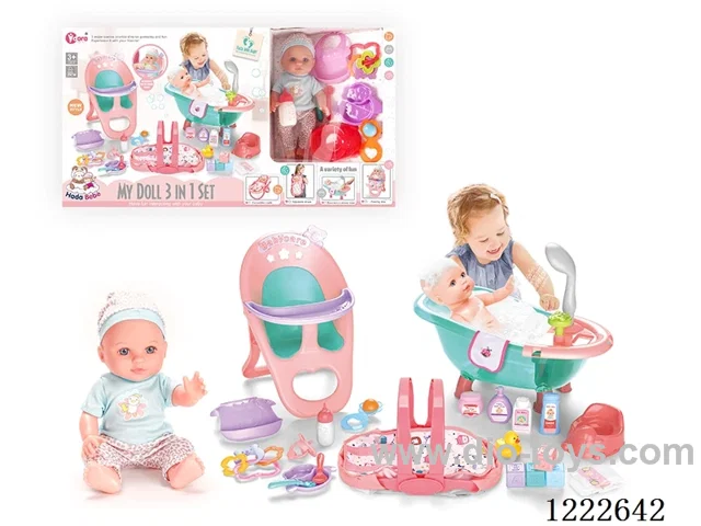 12 inch Vinyl Doll 3-in-1 Set W/4 IC (included 3*AG3)