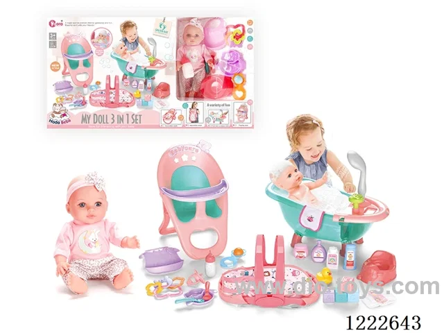 12 inch Vinyl Doll 3-in-1 Set W/4 IC (included 3*AG3)