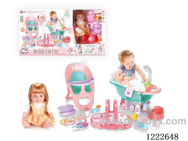 12 inch Vinyl Doll 3-in-1 Set W/4 IC (included 3*AG3)