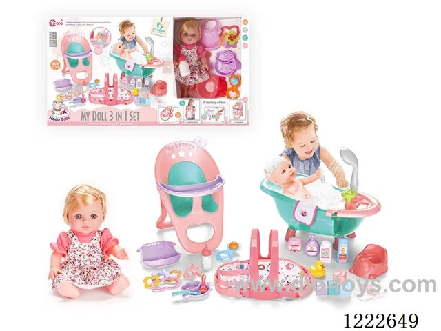 12 inch Vinyl Doll 3-in-1 Set W/4 IC (included 3*AG3)