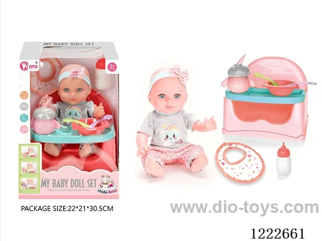12 inch Vinyl Doll Dining Chair Set W/4 IC (included 3*AG3)