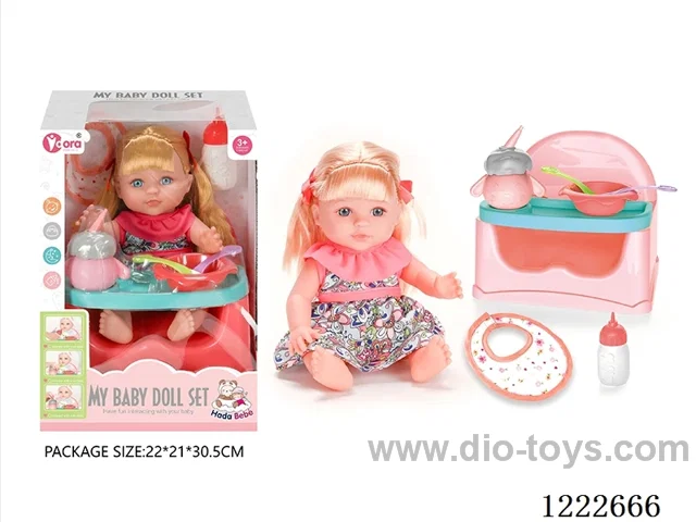 12 inch Vinyl Doll Dining Chair Set W/4 IC (included 3*AG3)