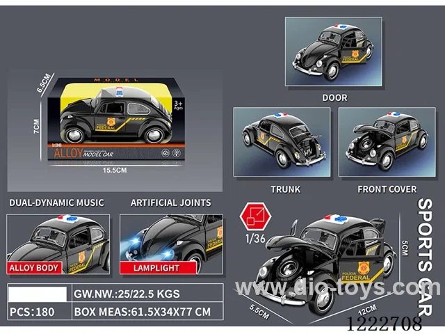 1:36 pull back alloy car