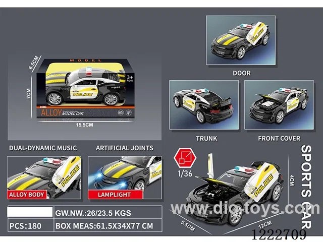 1:36 pull back alloy car