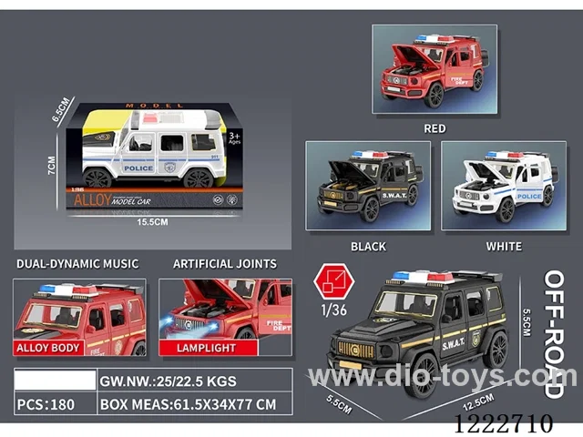 1:36 pull back alloy car
